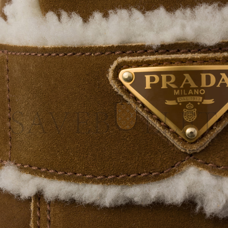 PRADA SUEDE AND SHEARLING SLIPPERS 1S711M PRADA SUEDE AND SHEARLING SLIPPERS 1S711M